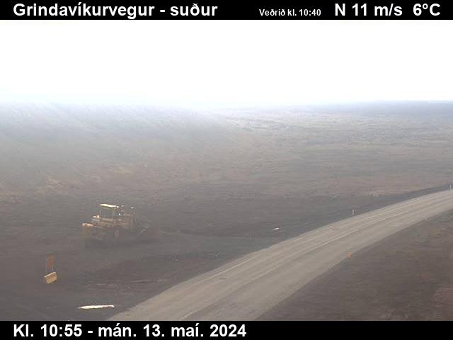 Webcam Grindavíkurvegur, Grindavíkurbær, Suðurnes, Island