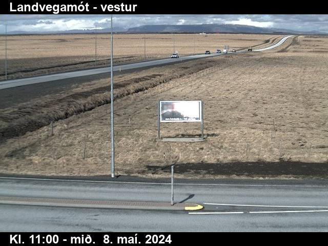 Webcam Landvegamót, Rangárþing ytra, Suðurland, Island