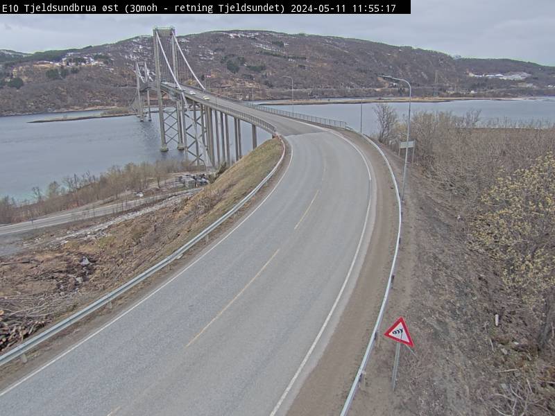 Webcam Tjeldsundbrua, Skånland, Troms, Norwegen
